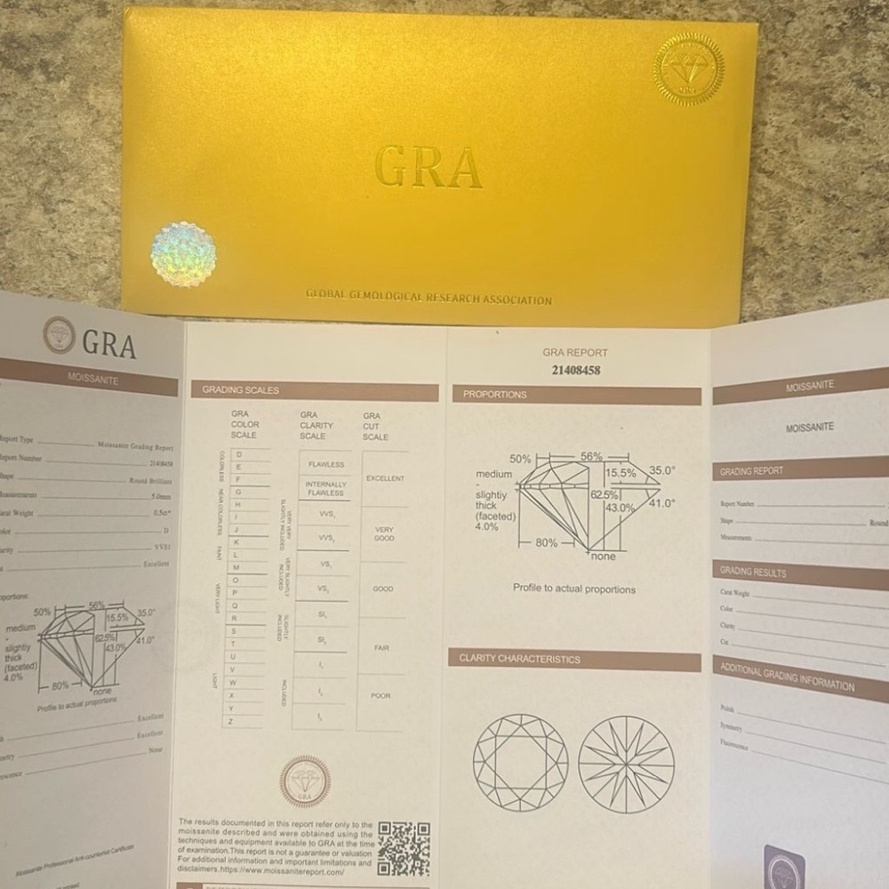 Moissanite 0.5ct sterling silver ring - Picture 7 of 7